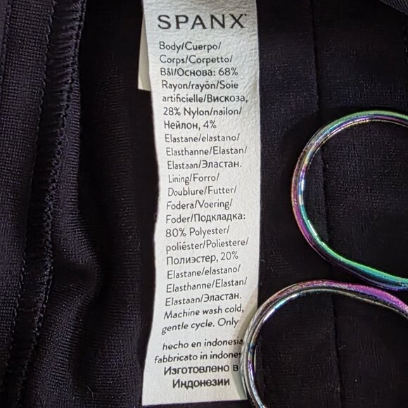 Spanx Pants Womens L Tall Navy Pull On Ponte Stretch No Pockets Office Casual - Picture 14 of 16